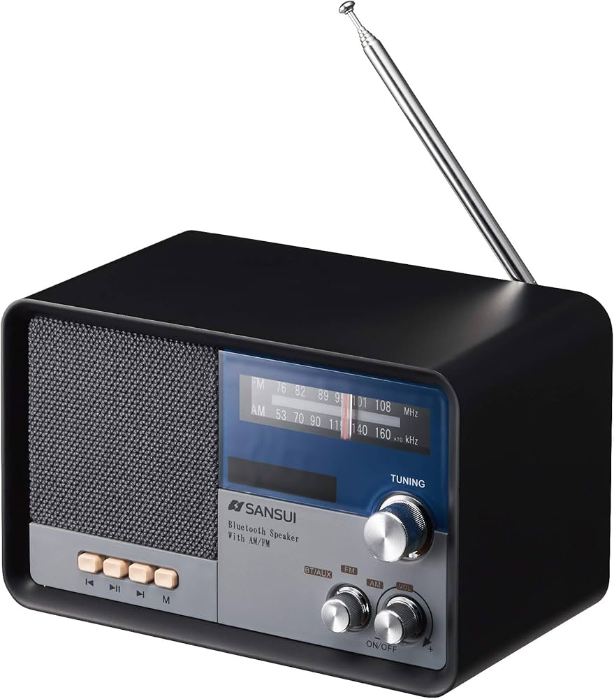 Amazon.co.jp: Sansui Bluetooth Speaker with AM/FM Radio, Black