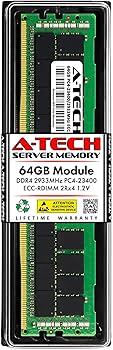 A-Tech 64GB DDR4 2933MHz PC4-23400 ECC RDIMM 2Rx4 Dual Rank 1.2V