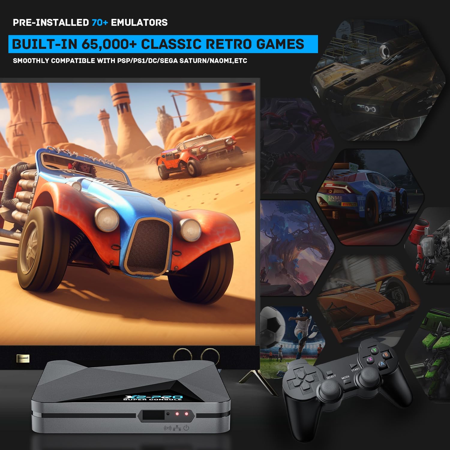 Amazon | スーパーコンソール X2 PRO レトロゲームコンソール 100,000+