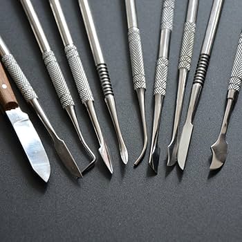 Amazon.co.jp: Angzhili 10本セット 石膏彫刻ナイフ、ステンレス鋼