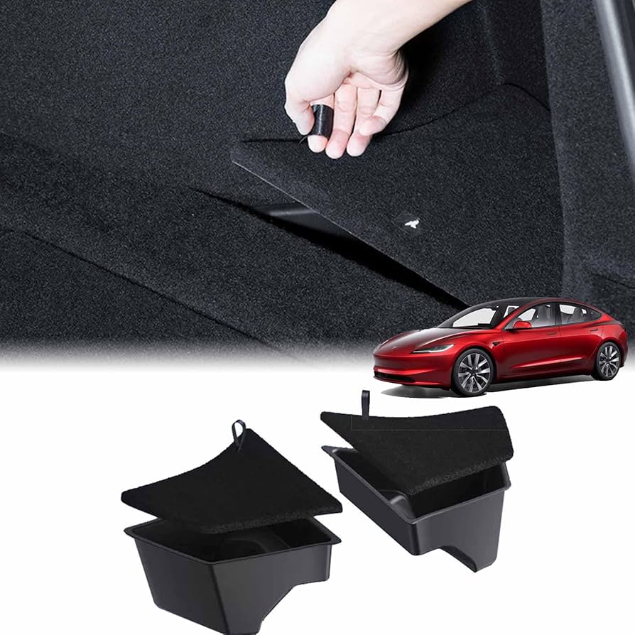 Amazon.co.jp: 車のトランクオーガナイザー収納ボックステスラモデル 3