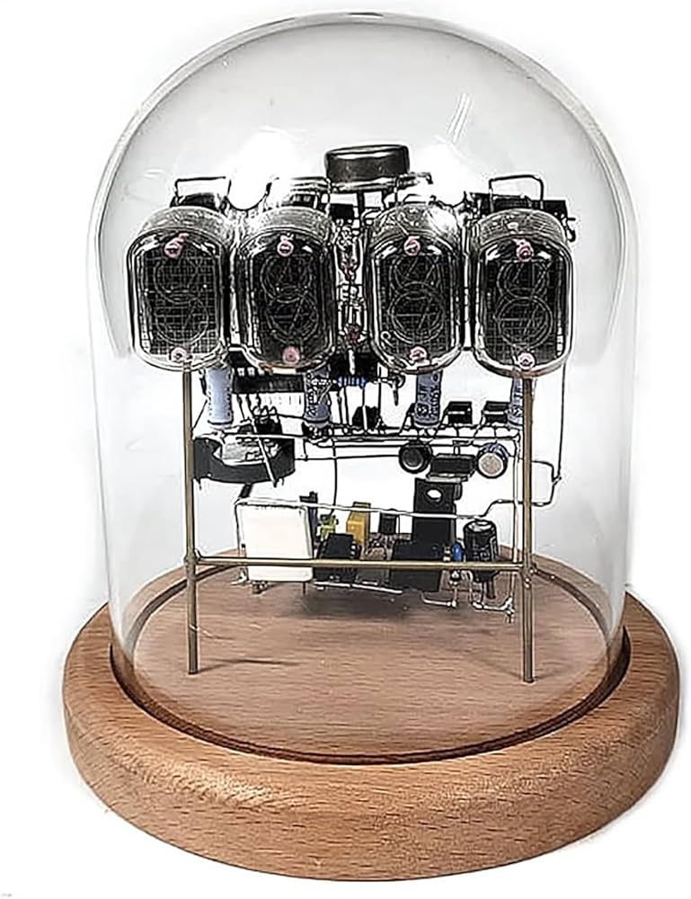 Amazon.co.jp: ニキシー管時計、4ビットLEDグロー管時計、IN-12