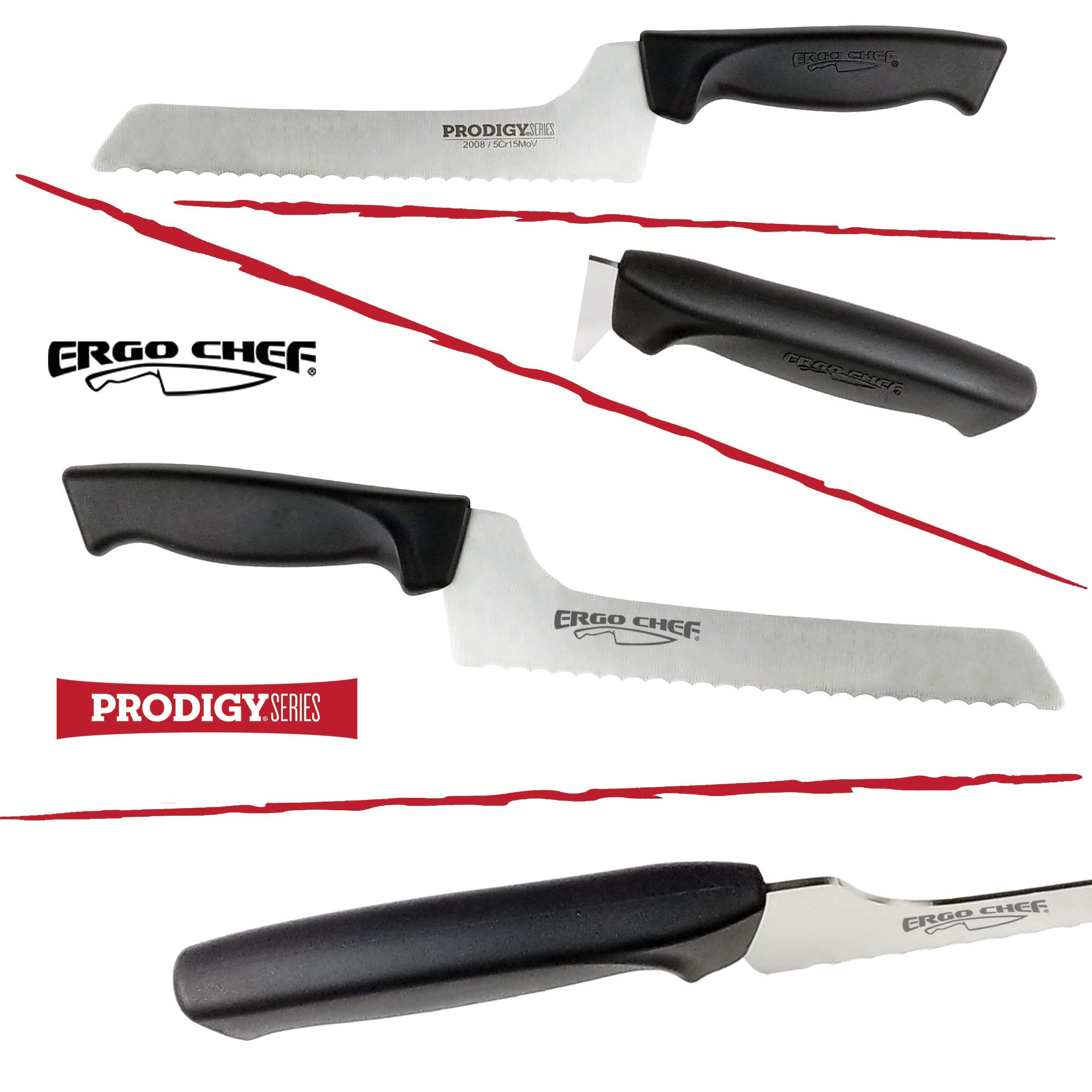 Amazon | Ergo Chef Prodigy 鋸歯状ブレッドナイフ オフセットハンドル