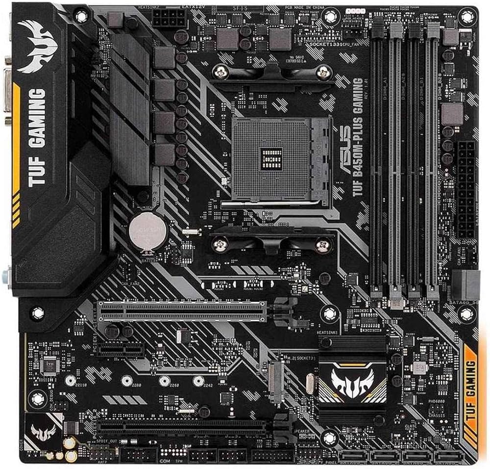 Amazon | ASUS AMD B450 搭載 AM4 対応 マザーボード TUF B450M-PLUS