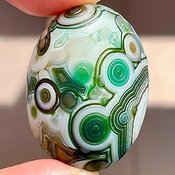 Amazon.co.jp: ゴビ瑪瑙 原石 S686 ゴビアゲート 火山湖 天眼石 天然石