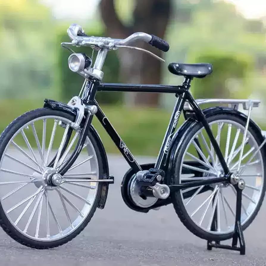 Amazon | ミニレトロスタイルクラシック自転車玩具、1/10スケールミニ