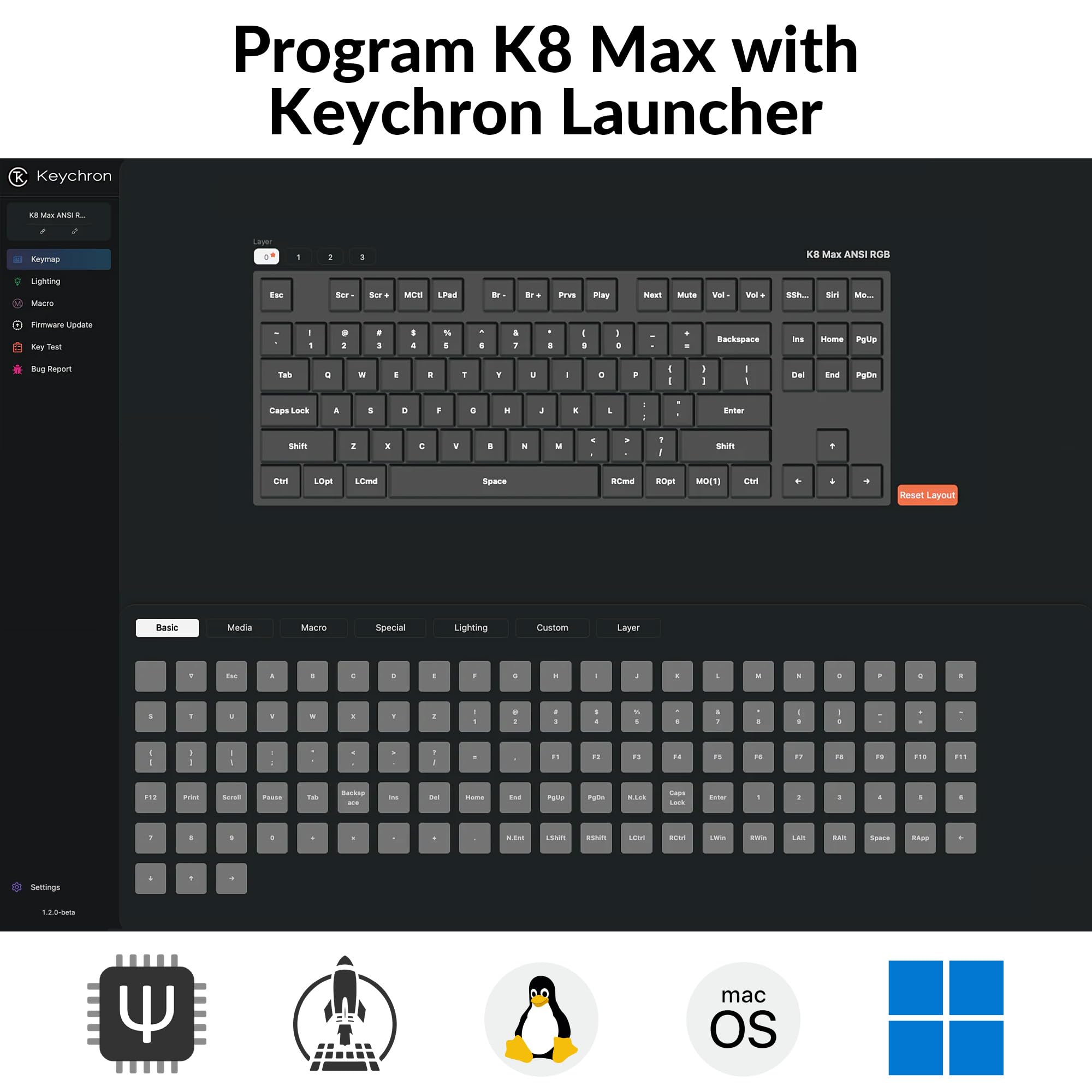 Amazon.com: Keychron K8 Max TKL Wireless Mechanical Keyboard, QMK
