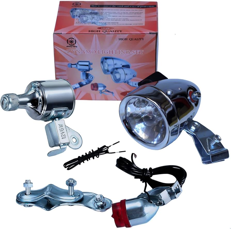 Amazon.co.jp: 12V 6W ダイナモヘッドライト&テールライトキットセット