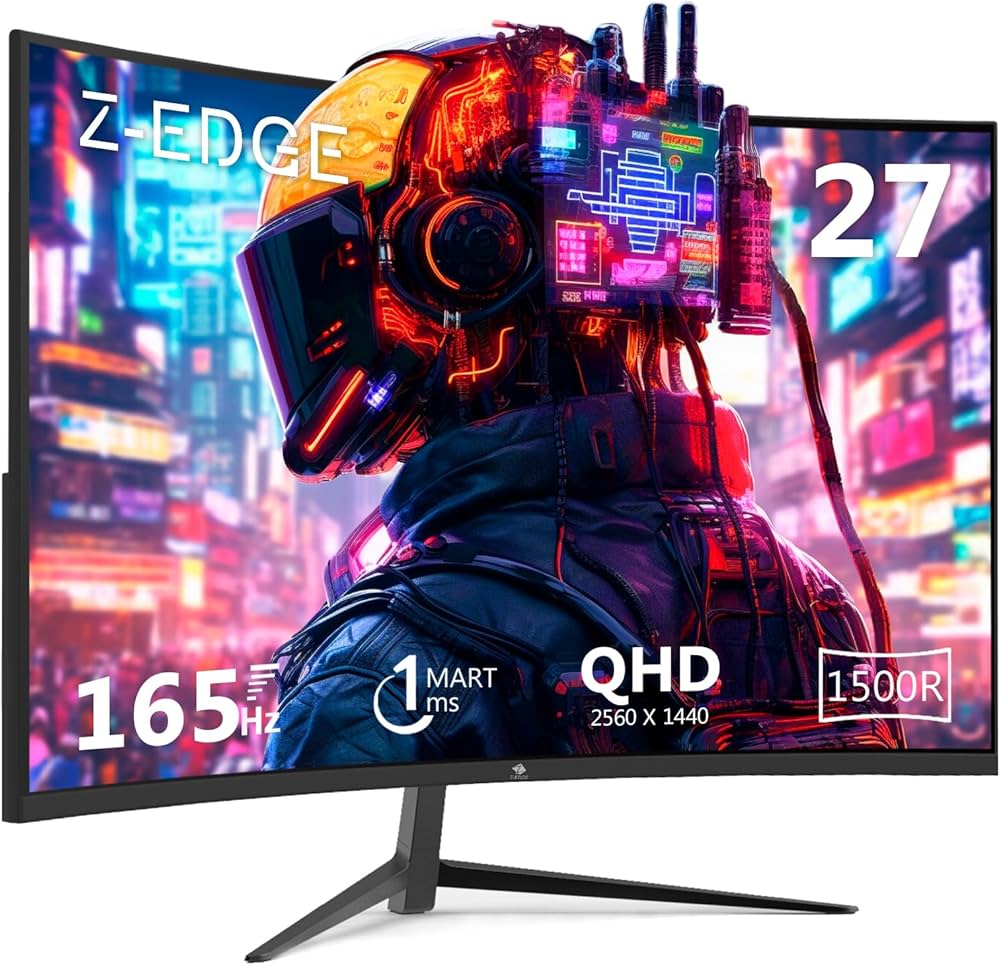 Amazon.co.jp: Z Z-Edge 湾曲ゲーミングモニター 165Hz 2K 27インチ