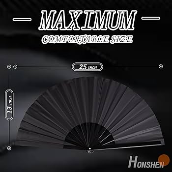 Amazon.com: HONSHEN Large Folding Hand Rave Fan for Men Women
