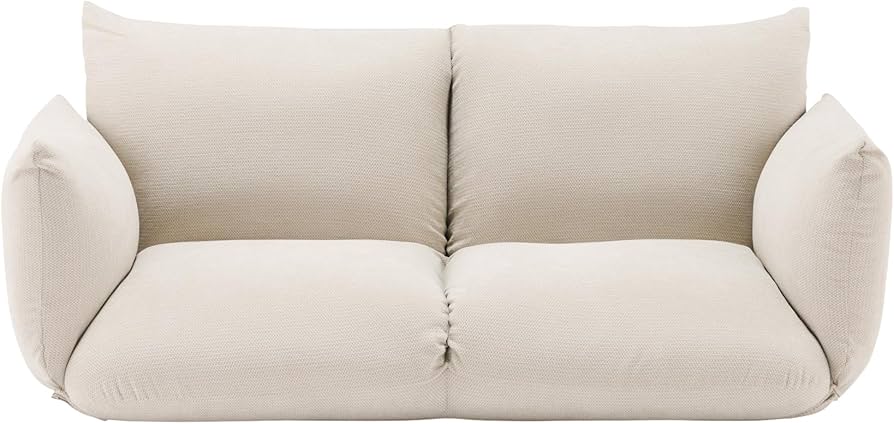 Amazon｜無印良品 リクライニングフロアソファ ベージュ 幅154～218