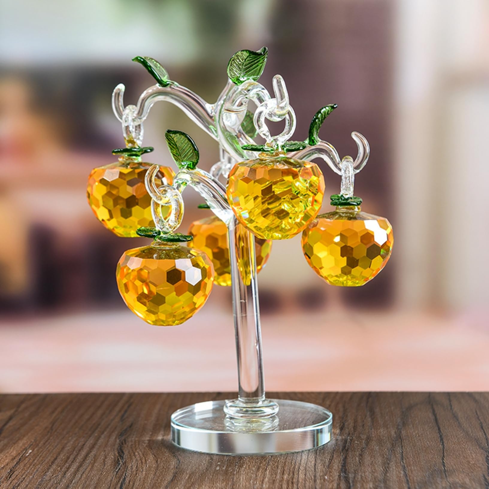 Amazon.co.jp: k9クリスタル ガラス置物 水晶置物 りんご 林檎