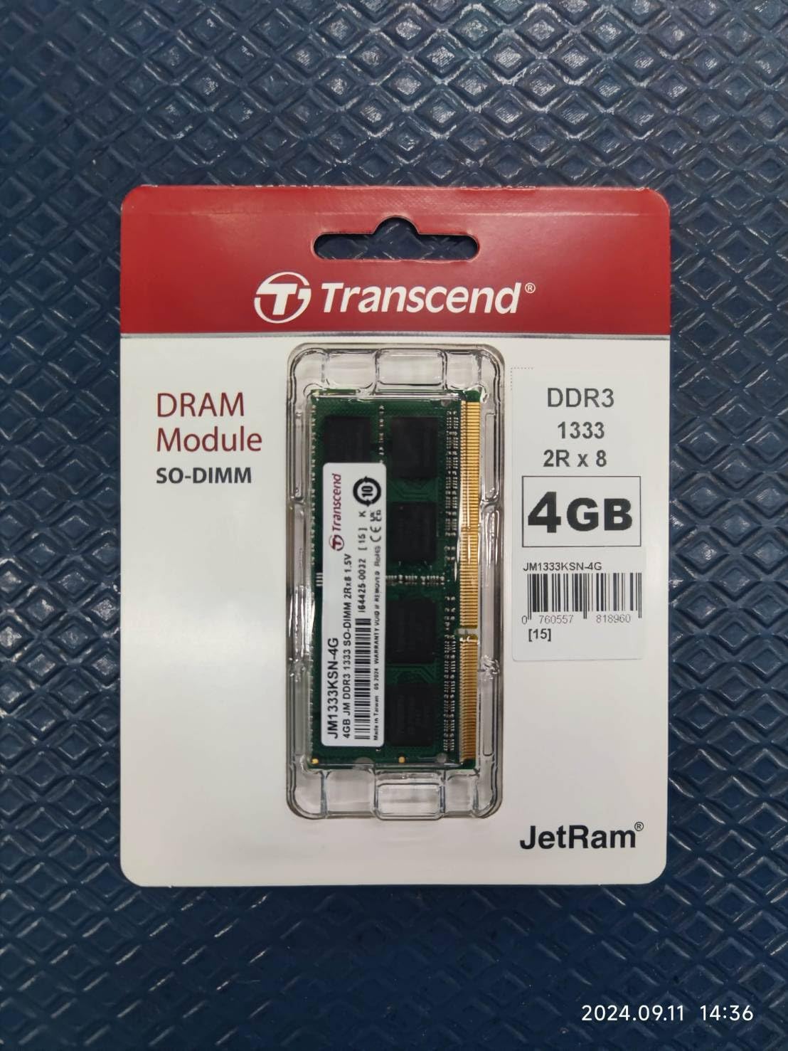 Amazon | Transcend ノートPC用メモリ PC3-10600 DDR3 1333 4GB 1.5V