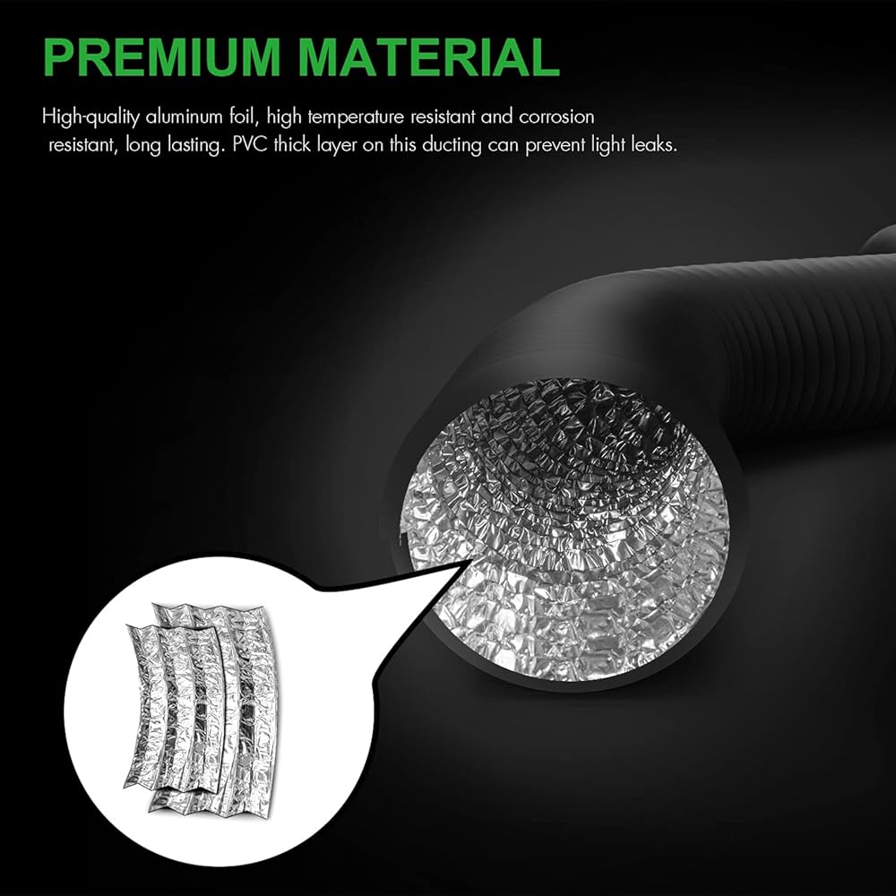 Amazon.co.jp: iPower フレキシブル 4インチ 8フィート アルミニウム