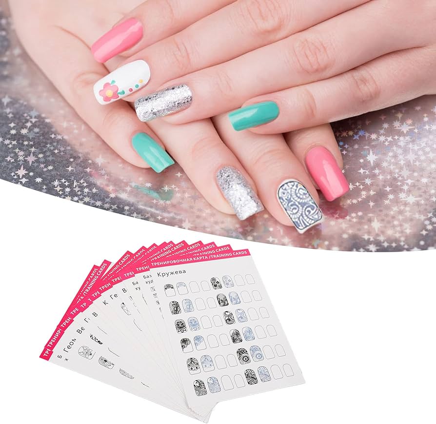 Amazon | ネイルトレーニングマット 12モード ネイルアート練習シート