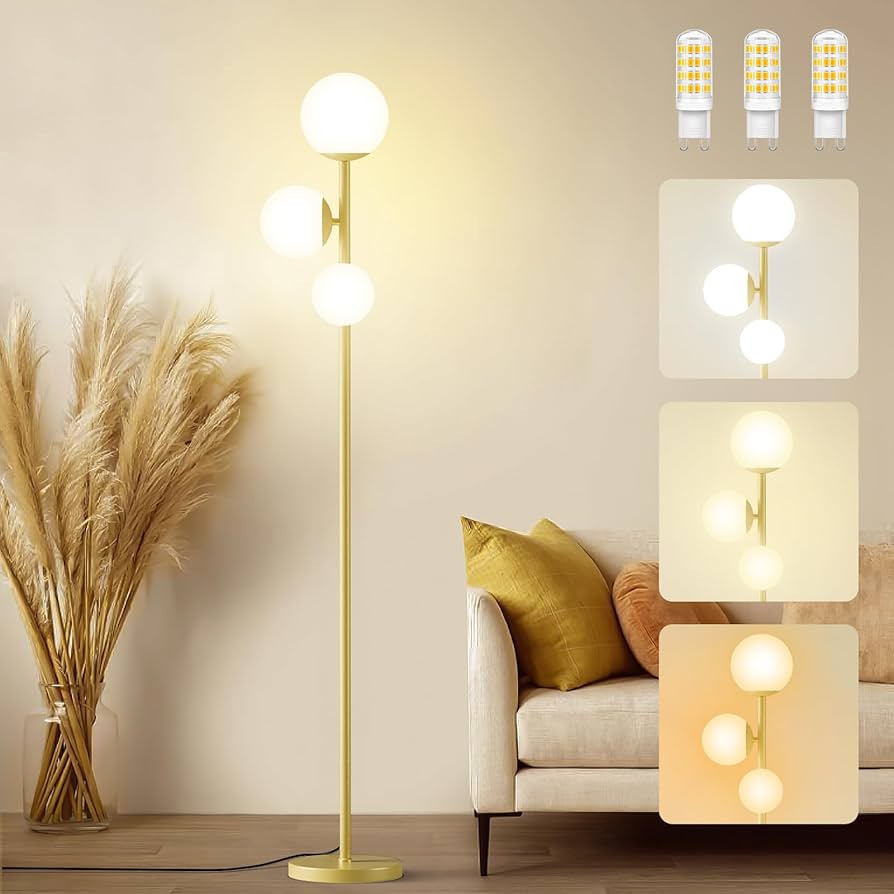 Amazon.co.jp : フロアライト フロアスタンド 3灯 間接照明 スタンド