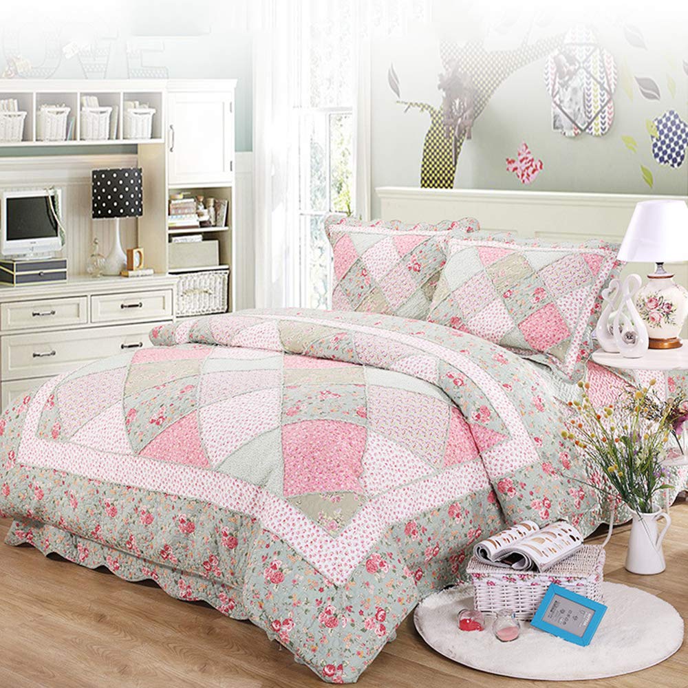 Amazon｜shamocamelベッドカバー キルティング布団カバー 230×250cm