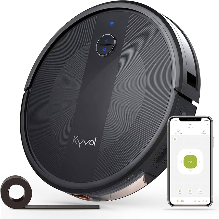 Amazon | キーボル E20 ロボット掃除機 2500Pa 強力吸引 7cm薄型 静音