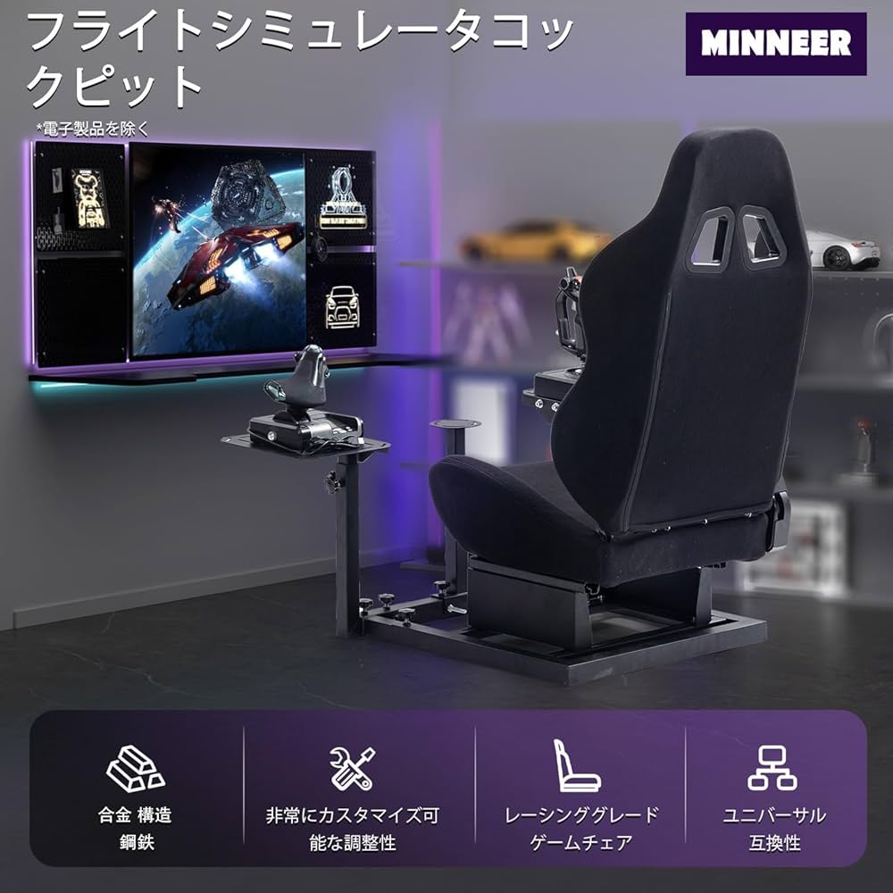 Amazon.co.jp: MINNEER レーシングフライトシミュレーター