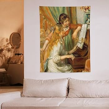 Amazon.co.jp: ピアノを弾く二人の少女 ルノワール 絵画 アート