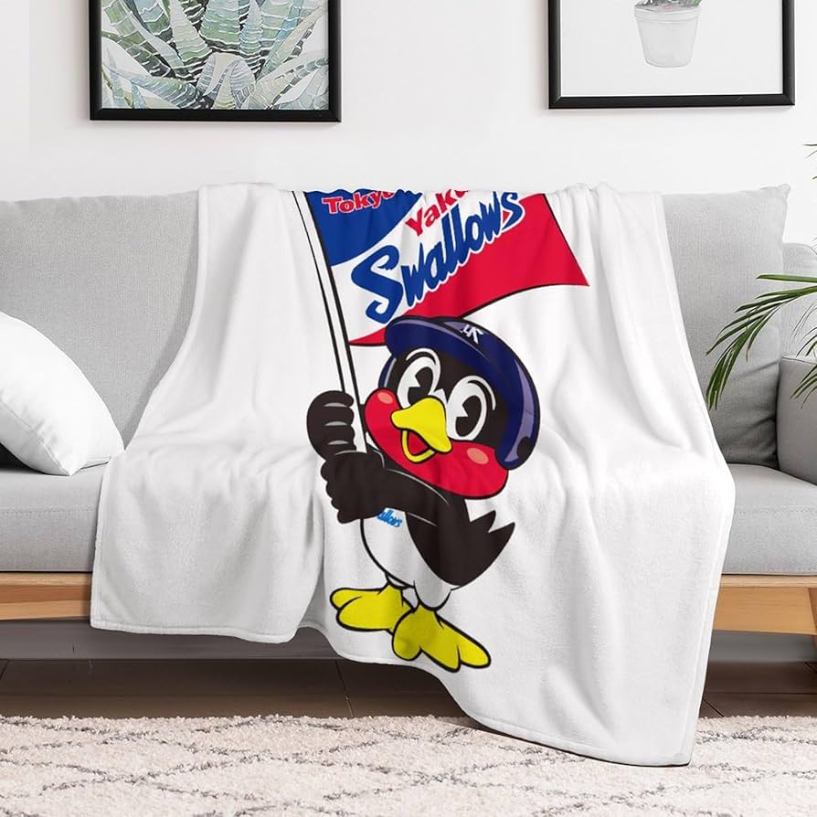 Amazon｜ブランケット 東京ヤクルトスワローズ つば九郎 毛布 膝掛け