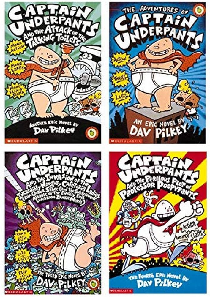 Captain Underpants Movie Box Set 1-4 (Captain Underpants): Dav