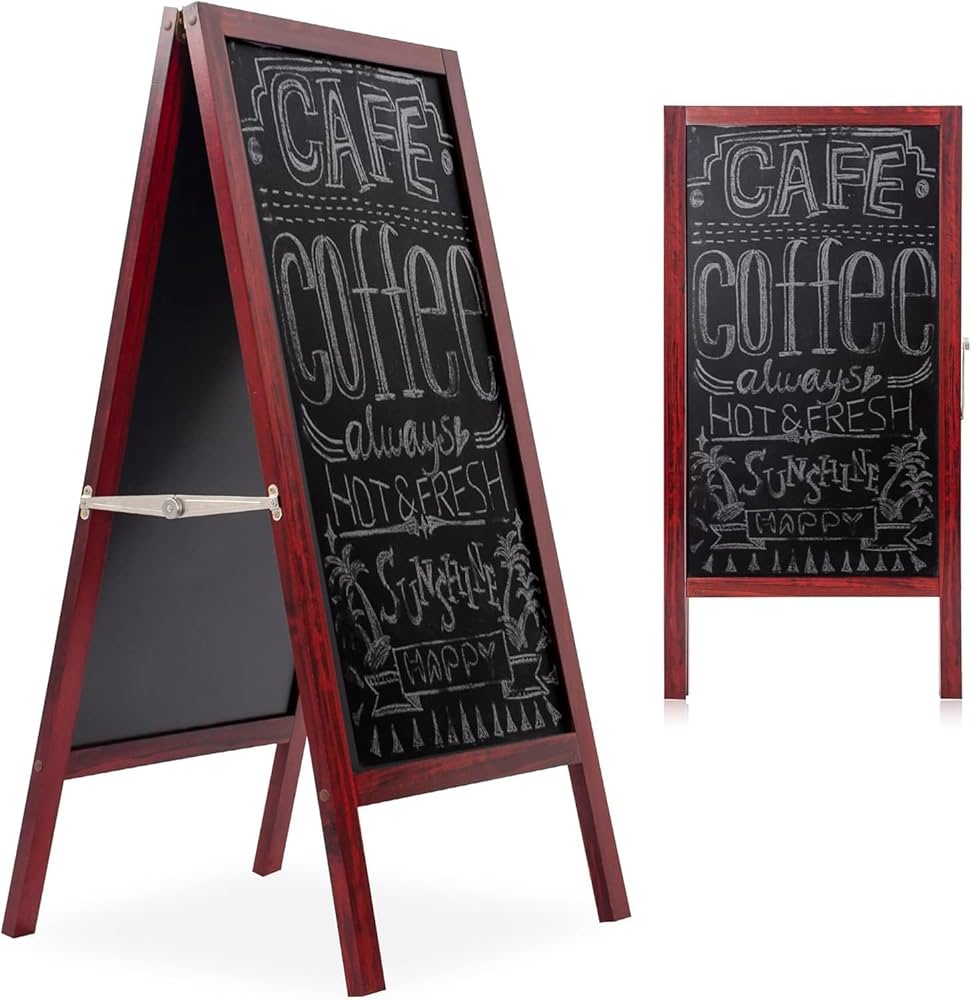 Amazon | BQKOZFIN A型 両面ブラックボード 立て看板 スタンドボード