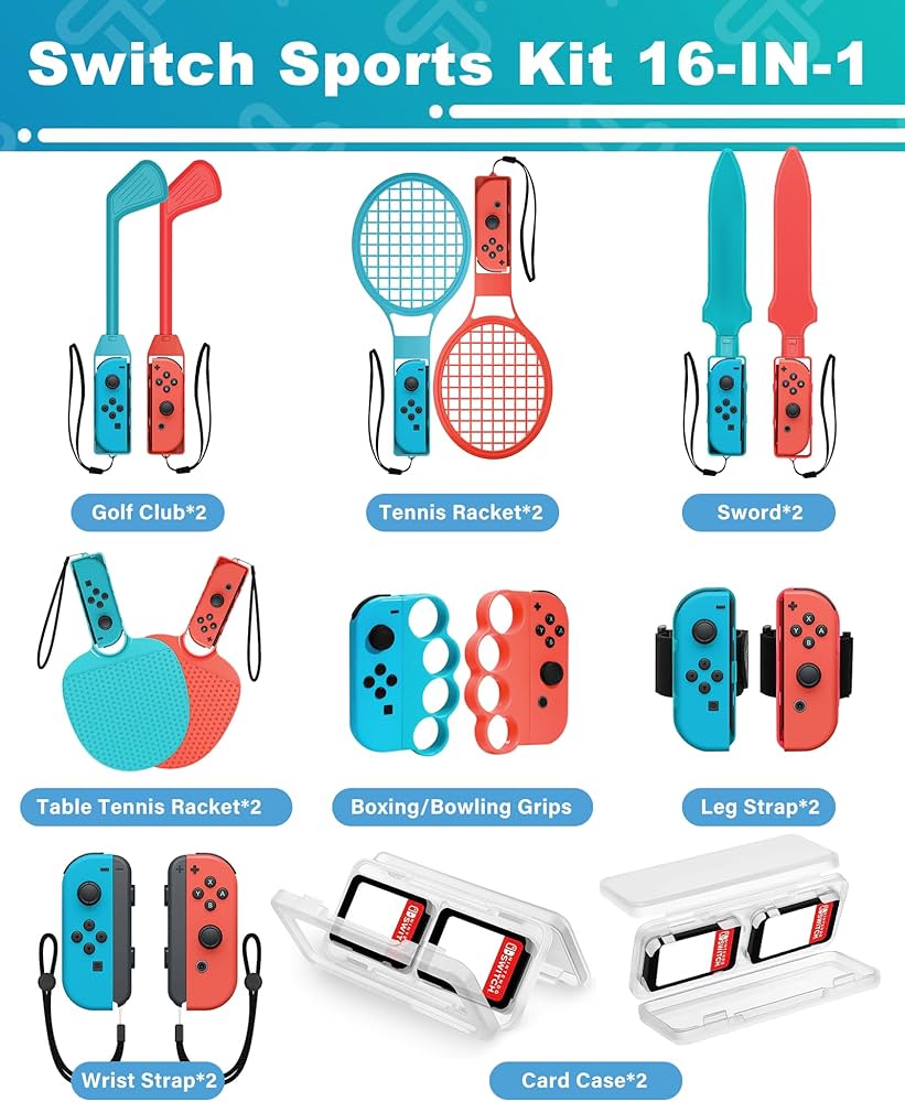 Amazon.com: 16in1 Switch Sports Accessories for Nintendo Games