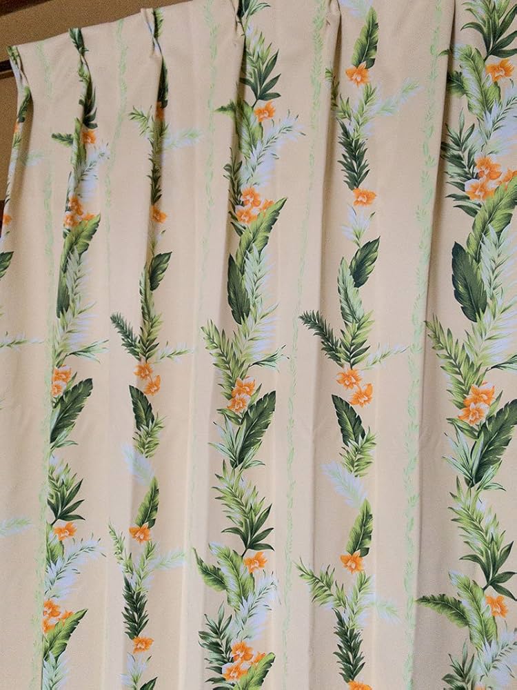 Amazon｜1級遮光ハワイアンベルドレープカーテン200×178cm【1枚入り