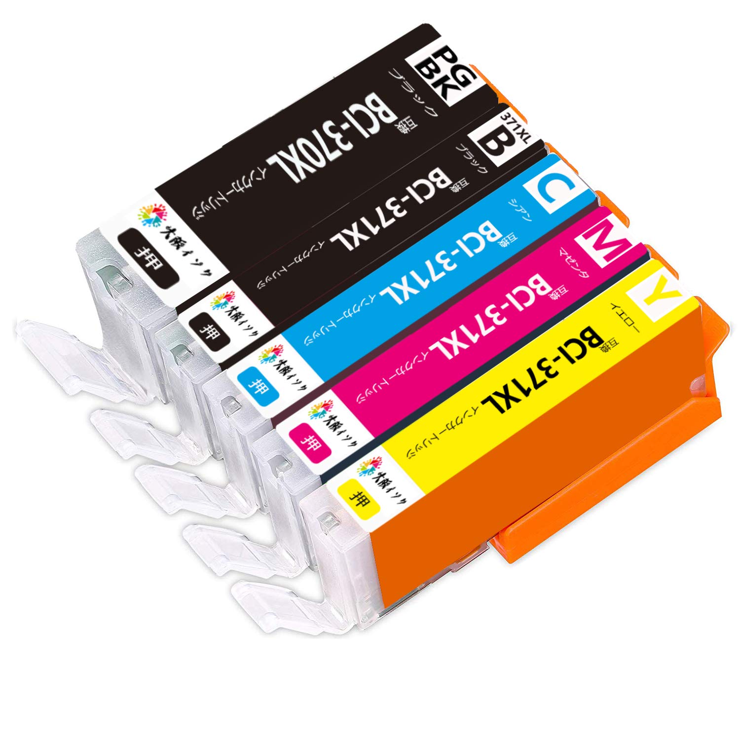 Amazon.co.jp: 互換インク 370 371 canon bci371xl bci-370 xl pgbk 5