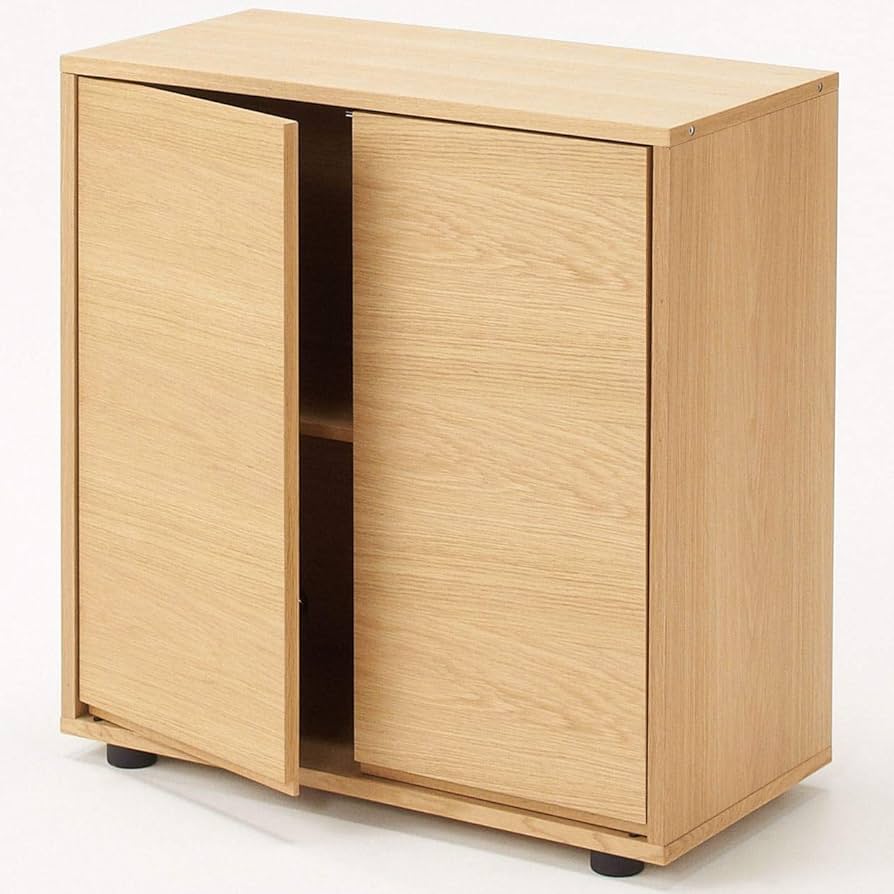 Amazon｜無印良品 スタッキングキャビネット・木製扉ハイタイプ(左右