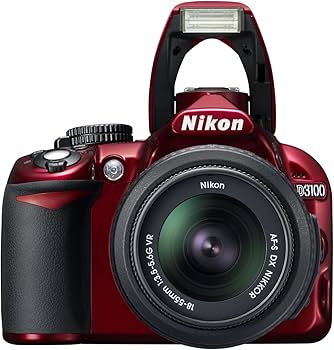 Amazon | Nikon デジタル一眼レフカメラ D3100 レッド 200mmダブル