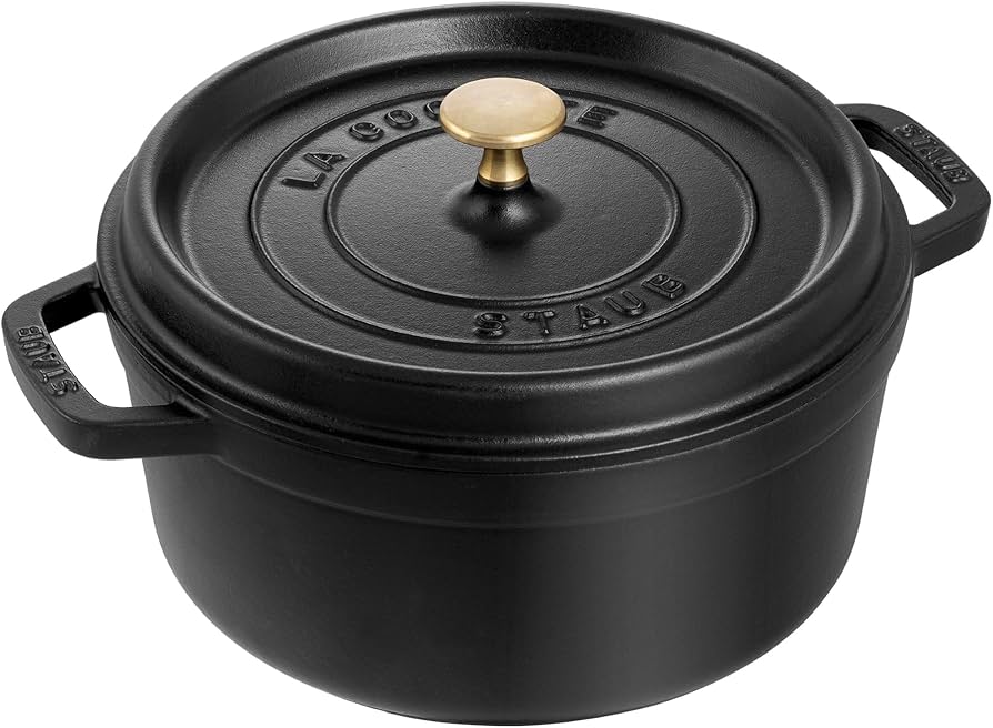 Amazon.com: STAUB Cast Iron Dutch Oven 4-qt Round Cocotte, Made in