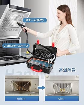 Amazon | Hapyvergo スチームクリーナー 業務用 高温蒸気洗浄機