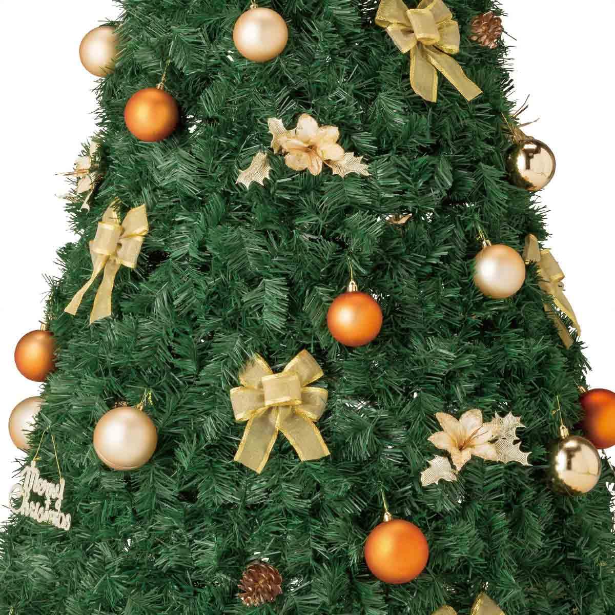 Amazon.co.jp: 片付け簡単！折りたたみクリスマスツリー ゴールド 高さ