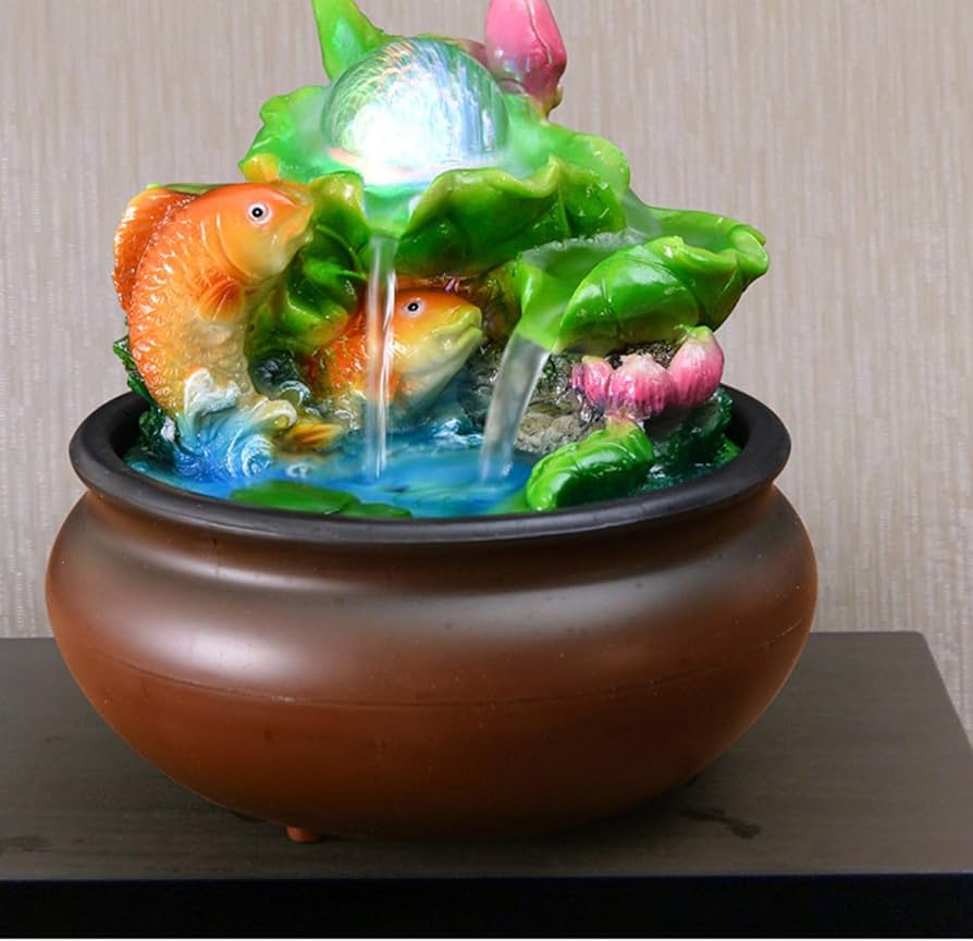 Amazon.co.jp: 卓上噴水 ミニ噴水 室内噴水 樹脂噴水 風水 置物 玄関