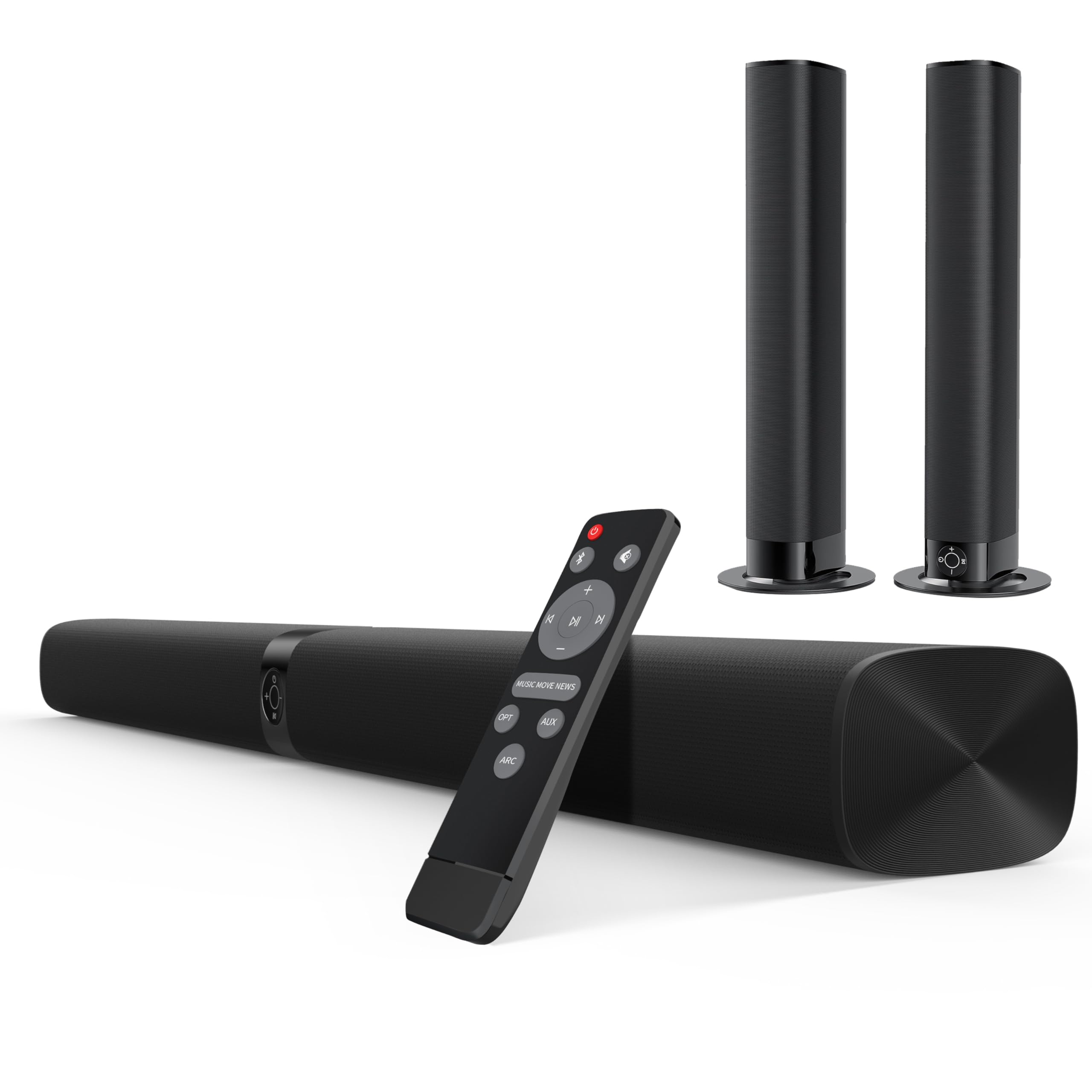 Amazon.co.jp: MonoKi サウンドバー 2 in 1着脱式デザイン Bluetooth5