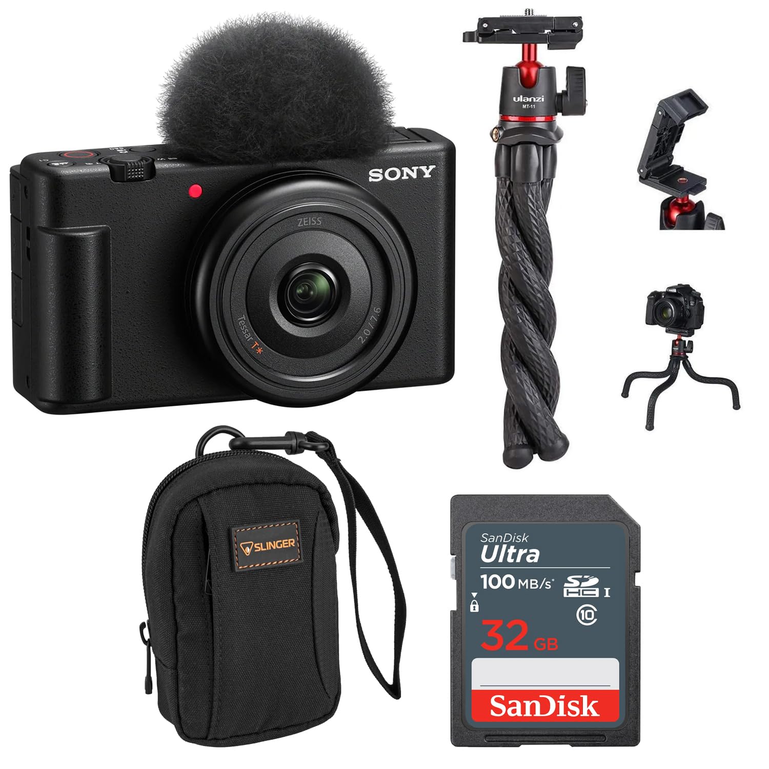 Amazon.com : ZV-1F Vlogging Camera, Black, Bundle with Extreme