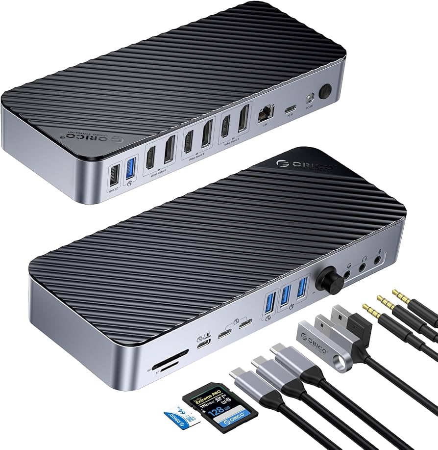 Amazon.co.jp: ORICO USB C ドッキングステーション 5画面拡張 (22-in