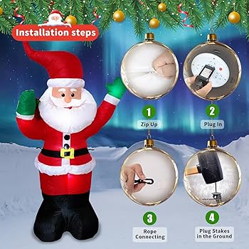 Amazon.co.jp: クリスマス インフレータブル 6フィート サンタクロース