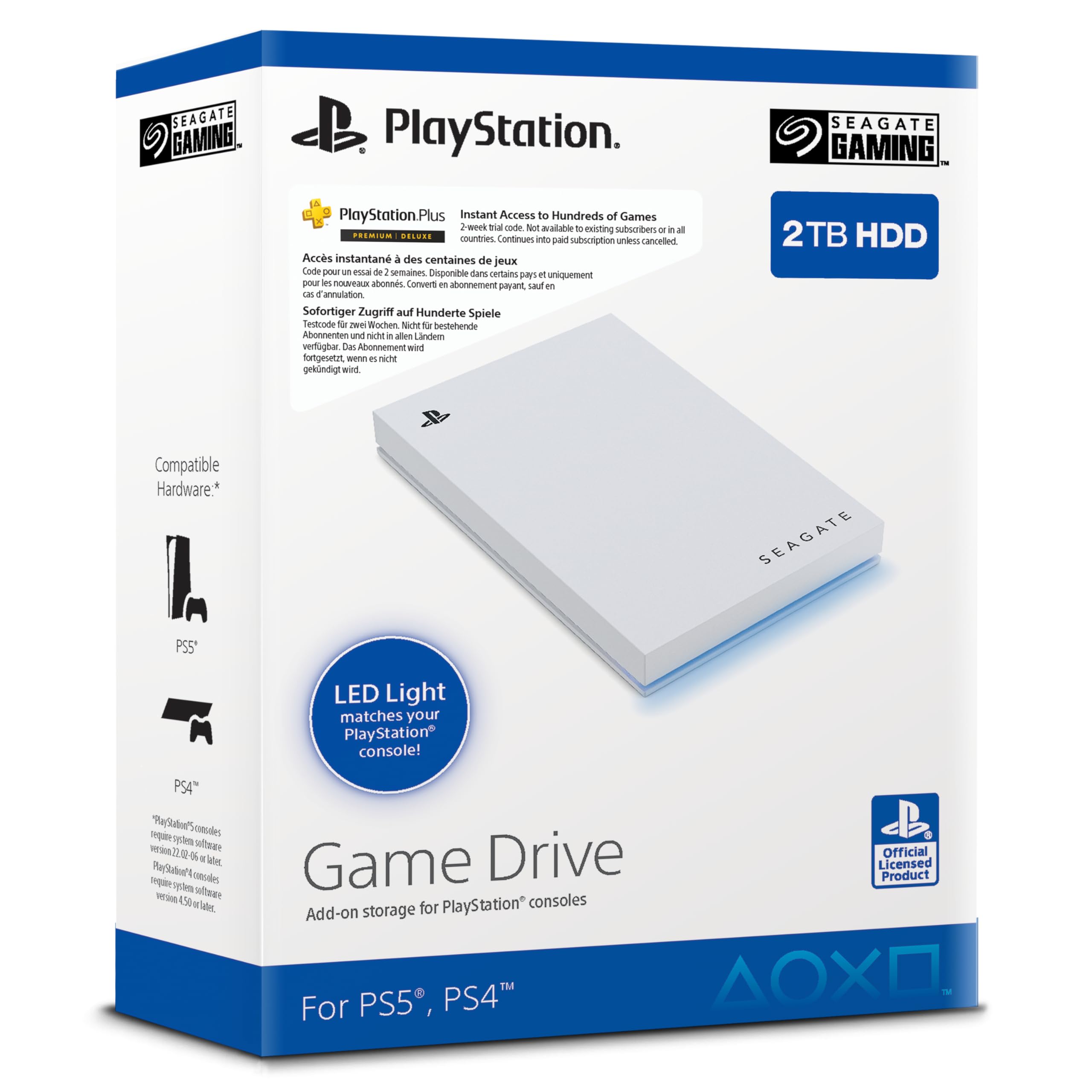 Seagate Game Drive for PS5, 2 TB, External HDD, 2.5
