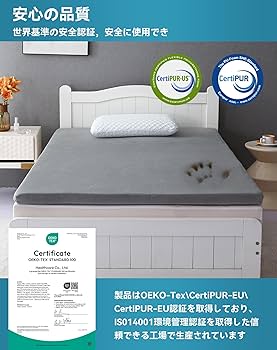 Amazon.co.jp: スリープ&ライフ マットレストッパー グレー 3cm SD