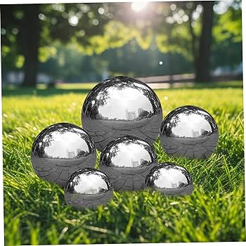 Amazon.co.jp: ステンレス鋼の凝視ボール、6個のシルバーボール、凝視