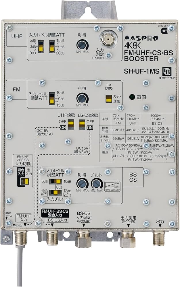 Amazon | マスプロ 4K・8K衛星放送(3224MHz)対応 共同受信用 BL型 FM