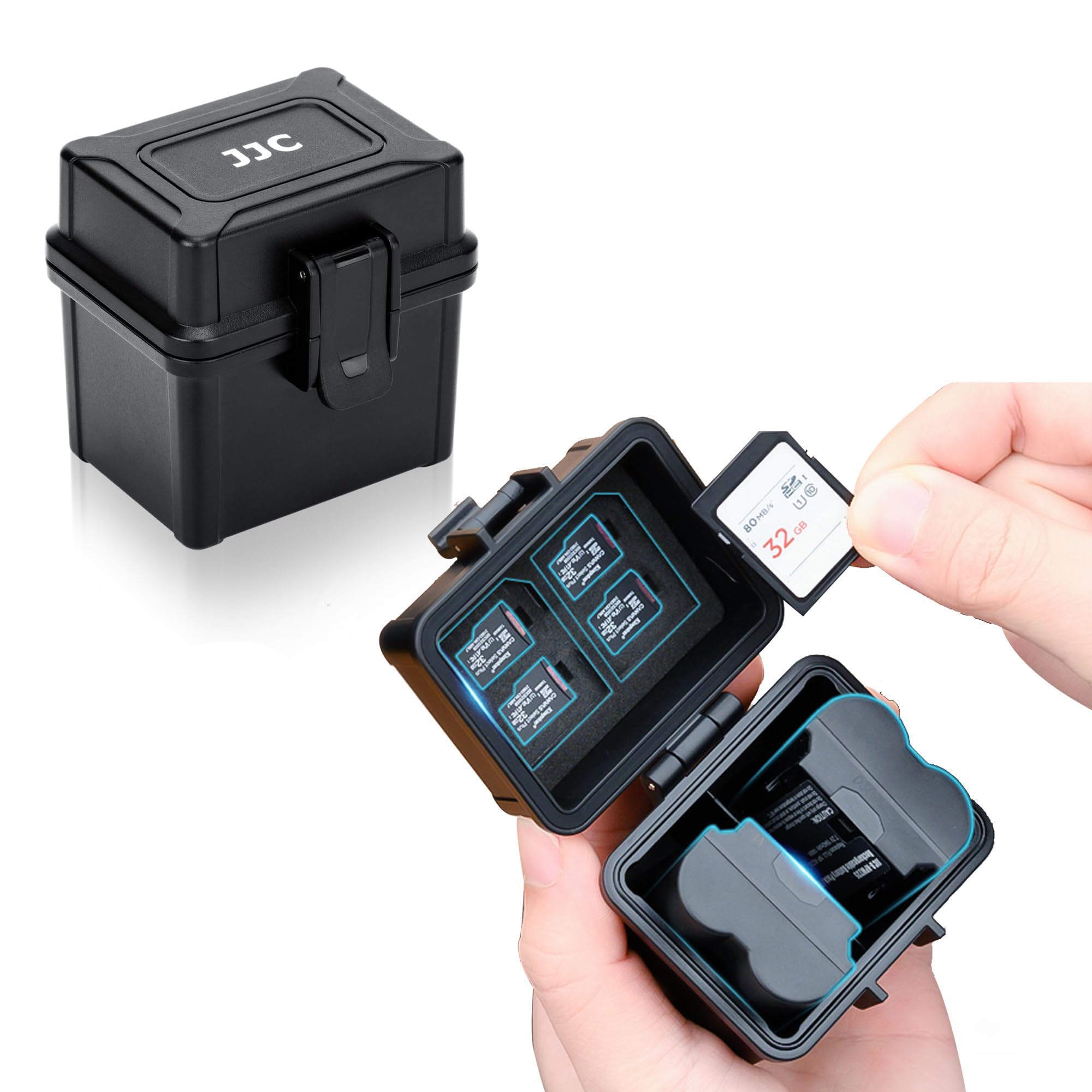 Amazon | JJC カメラバッテリーケース メモリーカード 収納ケース 2枚