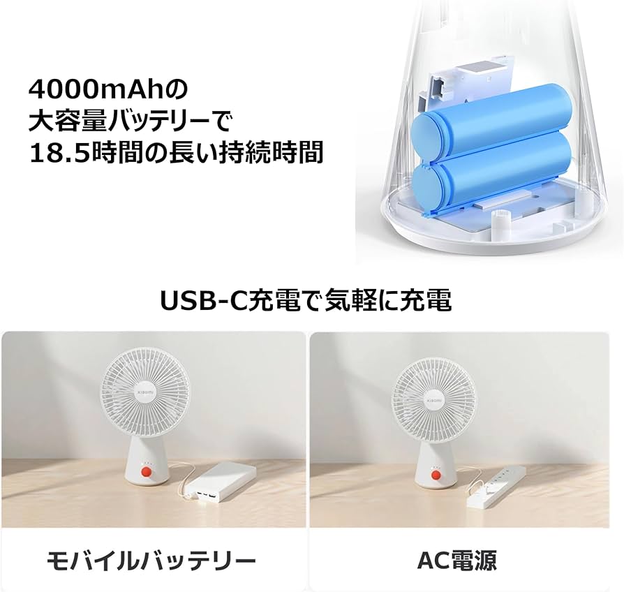 ルルフロア扇風機+USBバッテリーXiaomi Smart Fan 1X Amazon | Xiaomi