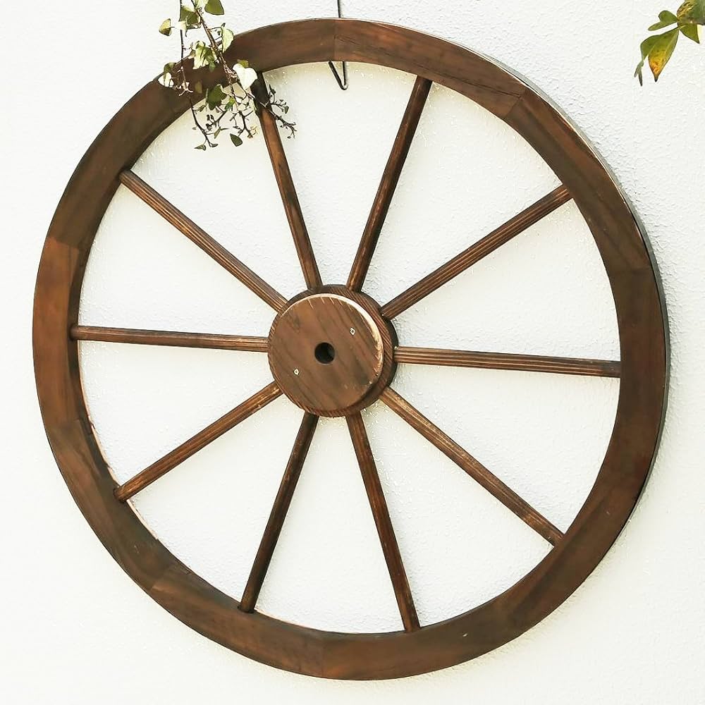 Amazon | ガーデンガーデン 天然木製 車輪トレリス アンティーク