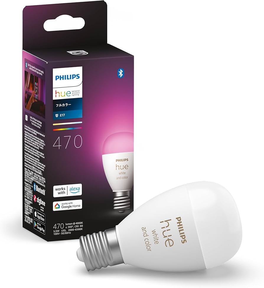 Amazon | フィリップスヒュー(Philips Hue) スマート電球 E17 40W相当