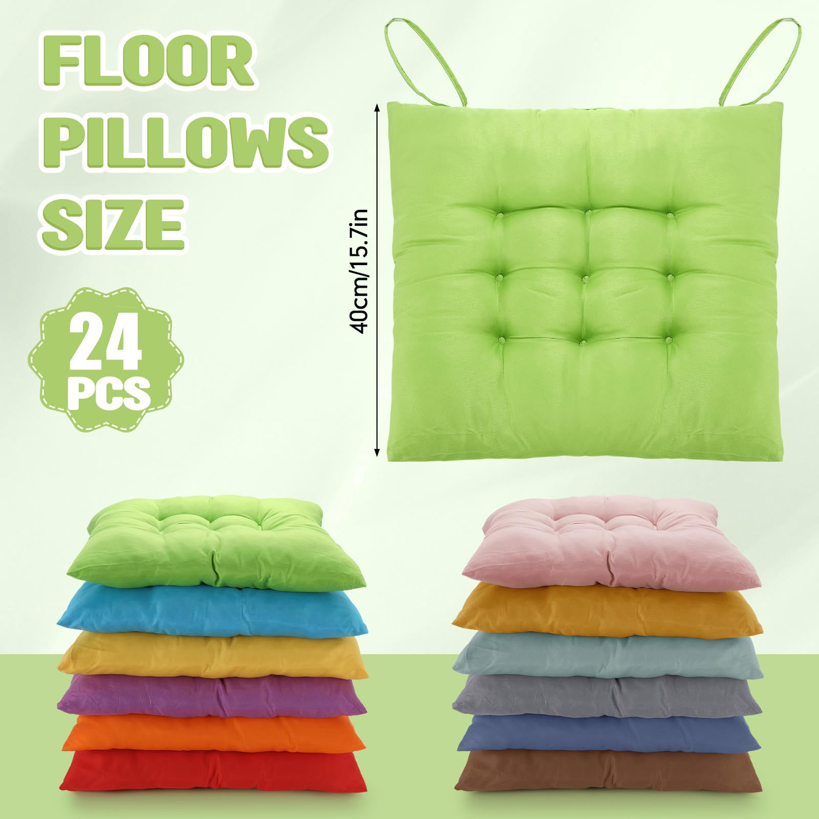 Amazon.com: Geetery 24 Pcs Floor Pillows for Classroom Bulk Square
