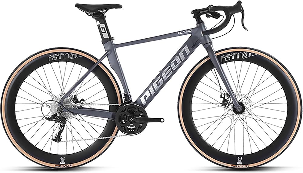 Amazon | エアロロードバイク 27段変速 クロスバイクアルミフレーム